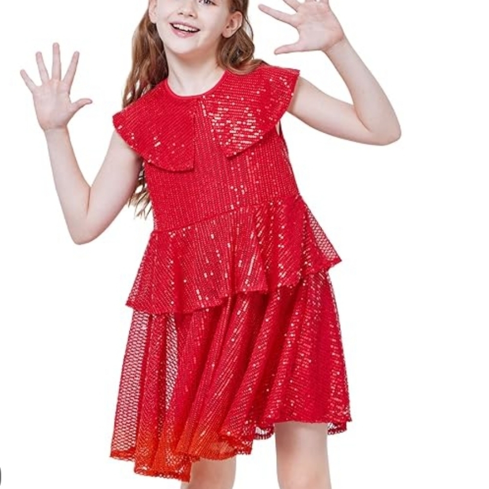 Sparkling Red Kids  Dress